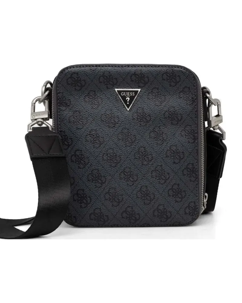 Guess mini Torino 4G logo monogram-print messenger bag - Grau Grau