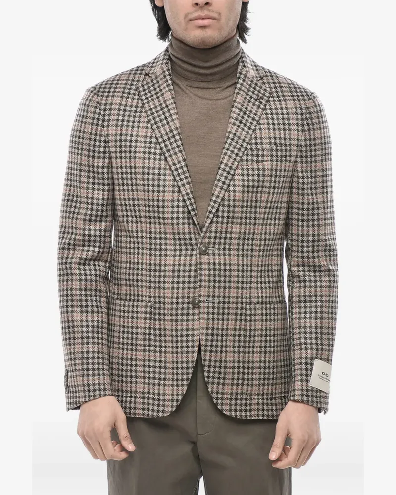 Corneliani Jacke mit Vichy-Karo - Braun Braun
