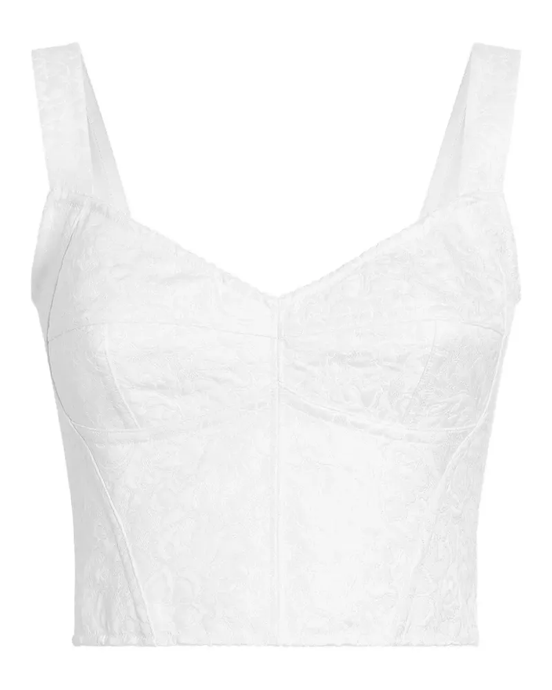 Dolce & Gabbana brocade bustier top - Weiß Weiß