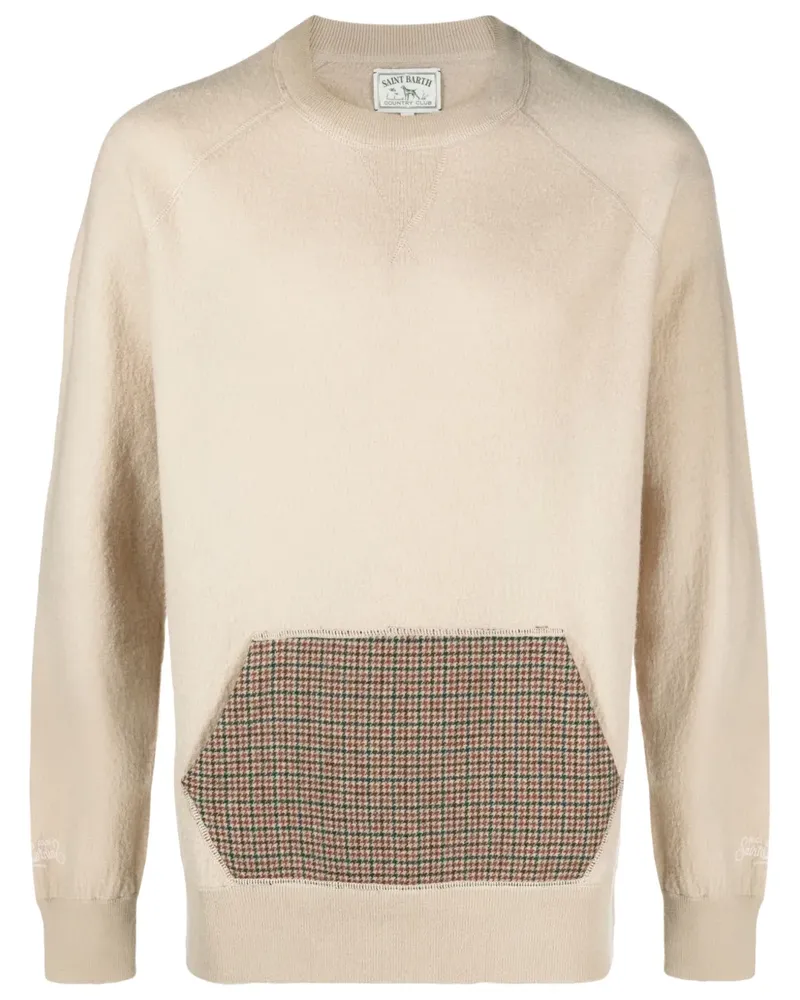 MC2 Saint Barth Pullover mit Kängurutasche - Nude Nude