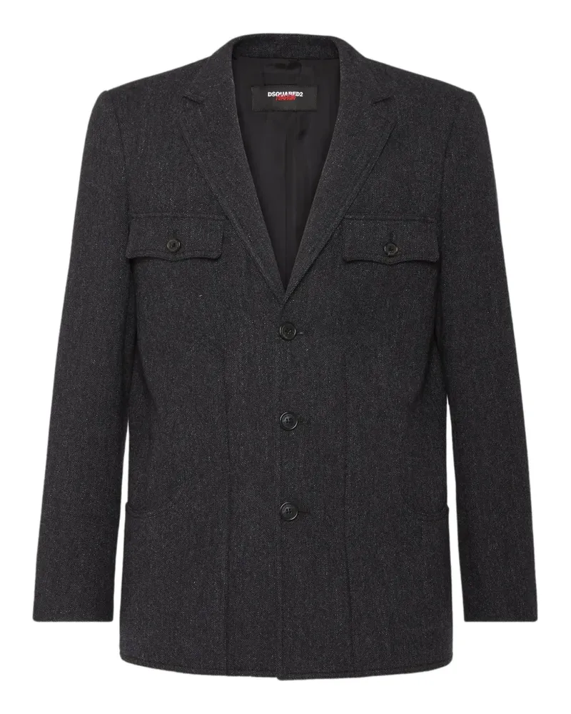 Dsquared2 Doppelreihiges Sakko - Schwarz Schwarz