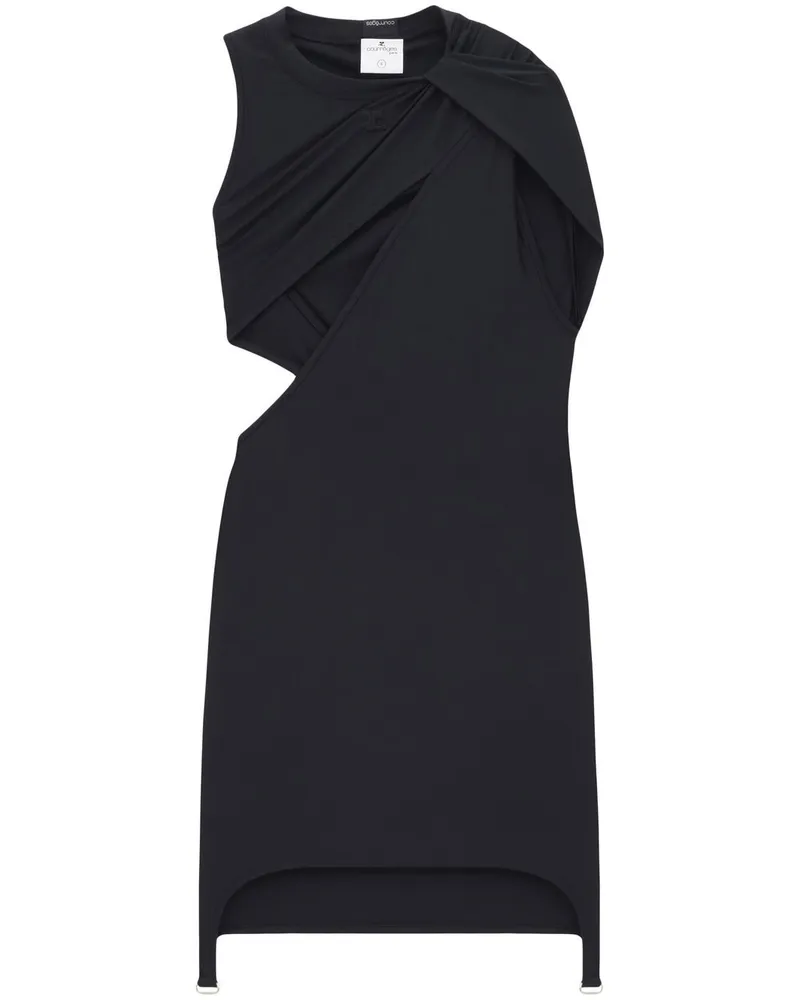 Courrèges Midikleid mit Cut-Outs - Schwarz Schwarz