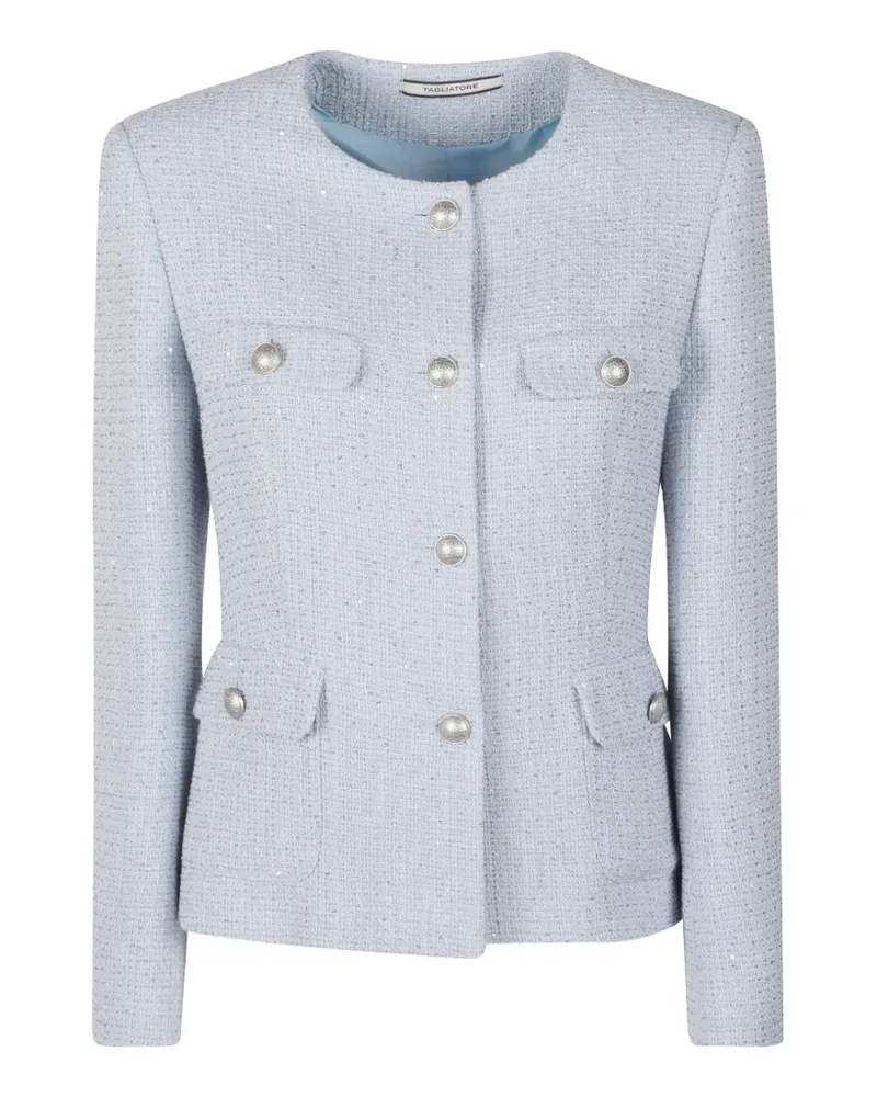 Tagliatore Jacke mit Knopfleiste - Blau Blau