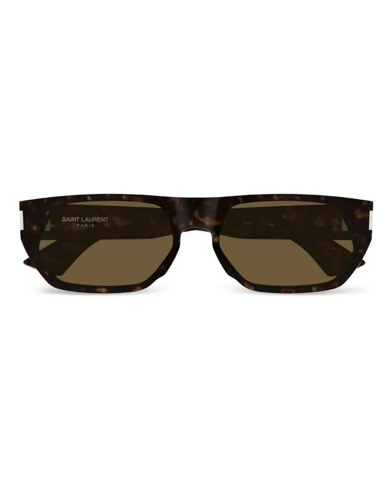Saint Laurent rectangle-frame sunglasses - Braun Braun