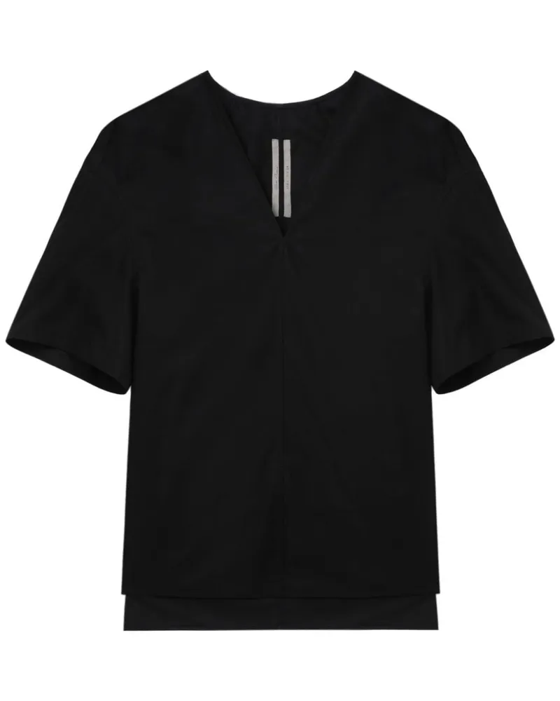 Rick Owens T-Shirt mit V-Ausschnitt - Schwarz Schwarz