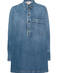 PLAN C Bluse mit Knöpfen Blau