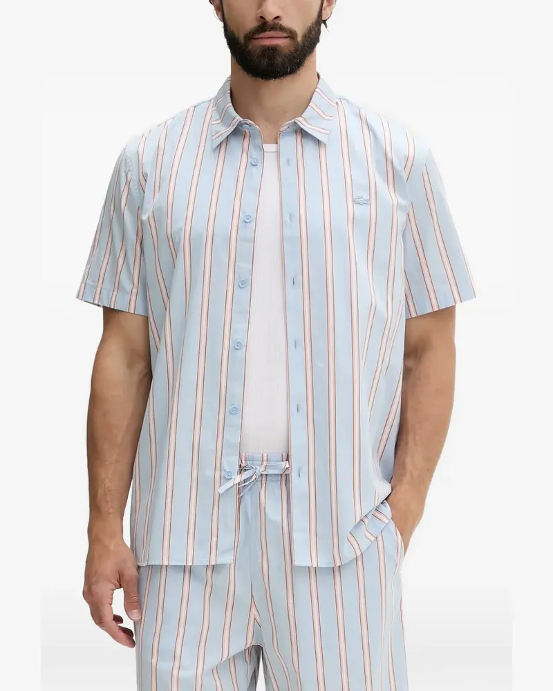 Lacoste vertical-stripe cotton shirt - Blau Blau