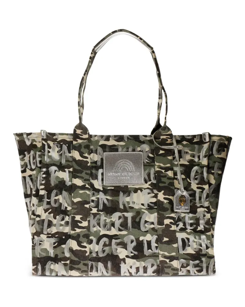 Kurt Geiger camouflage-pattern tote bag - Grün Grün