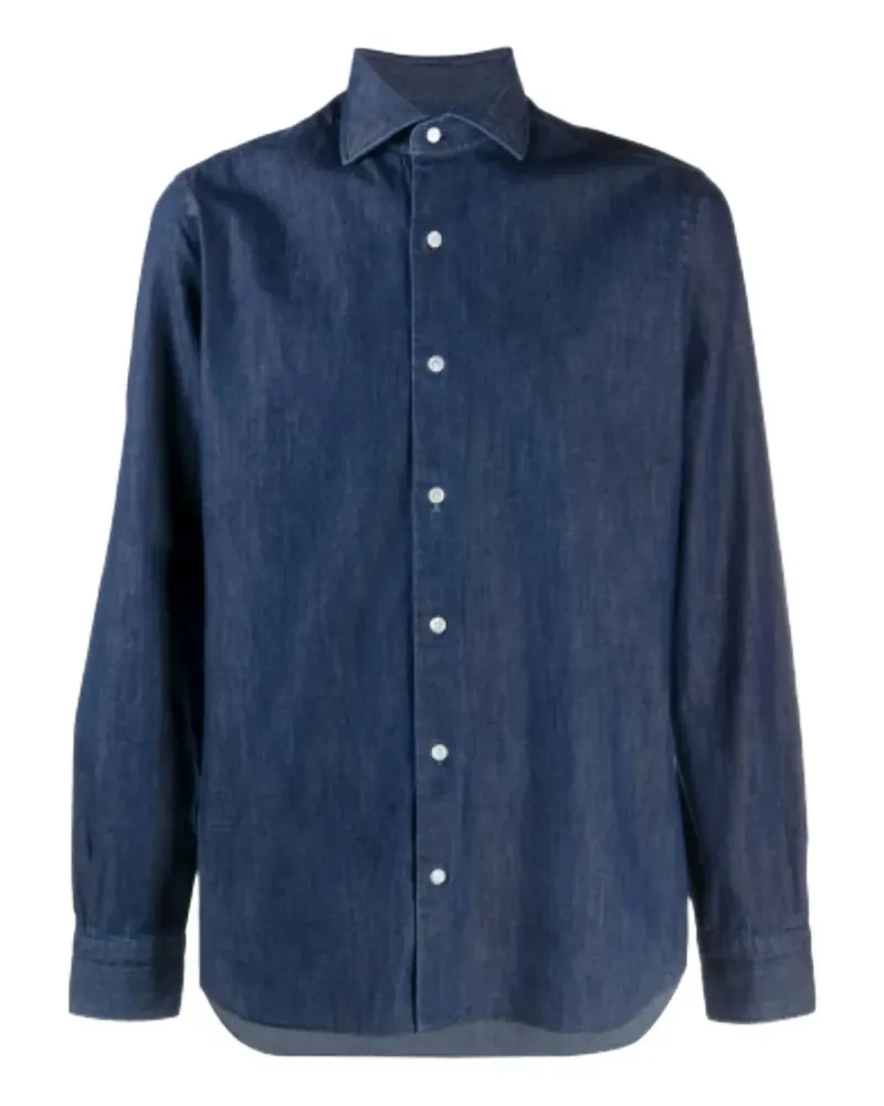 BARBA buttoned shirt - Blau Blau