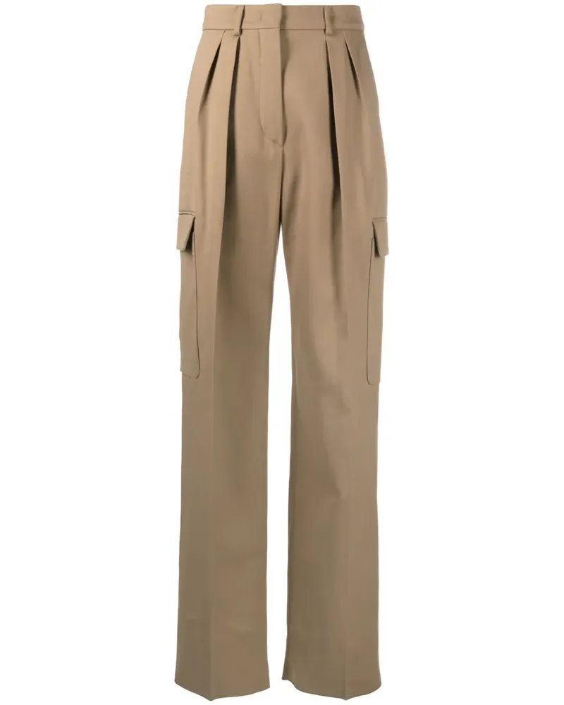 SPORTMAX Palazzohose mit Falten - Braun Braun