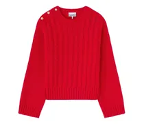 Pullover mit Zopfmuster - Rot