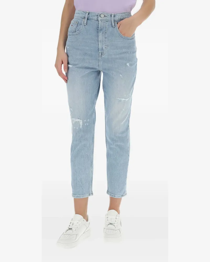 Tommy Hilfiger Gerade Cropped-Hose - Blau Blau