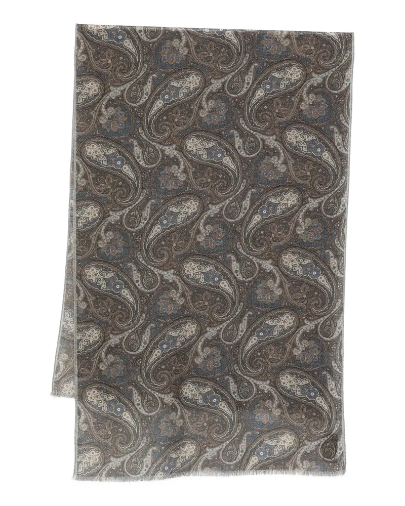 Dell'oglio Schal mit Paisleymuster - Braun Braun