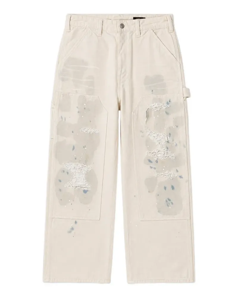Evisu Hose im Distressed-Look - Nude Nude