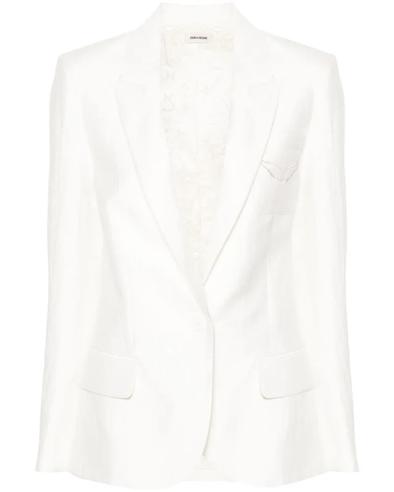Zadig & Voltaire Vow Blazer mit Knitteroptik - Weiß Weiß