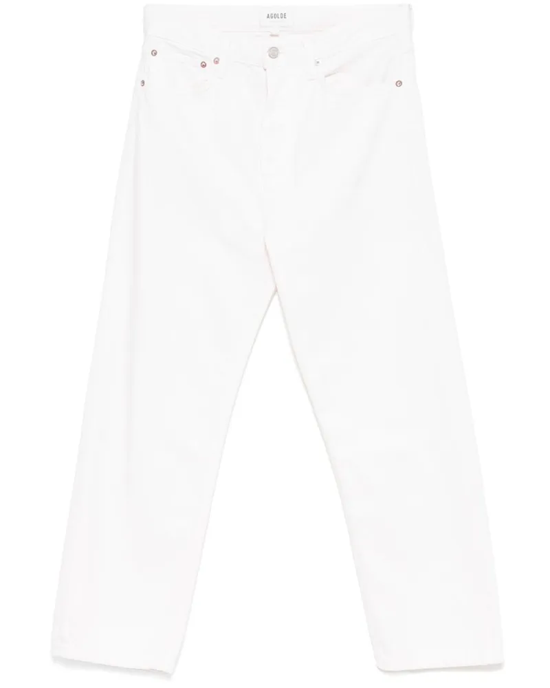 AGOLDE Cropped-Jeans im 90s-Style - Weiß Weiß