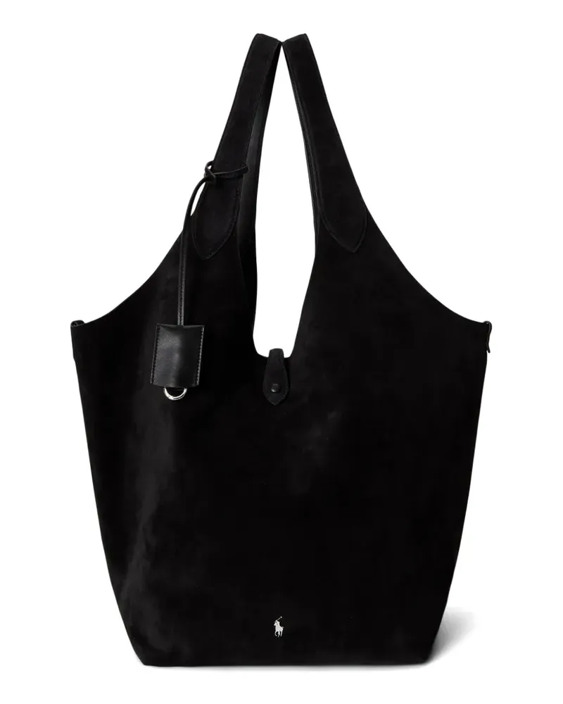 Ralph Lauren Große Polo Play Tote Bag mit Pony-Prägung - Schwarz Schwarz