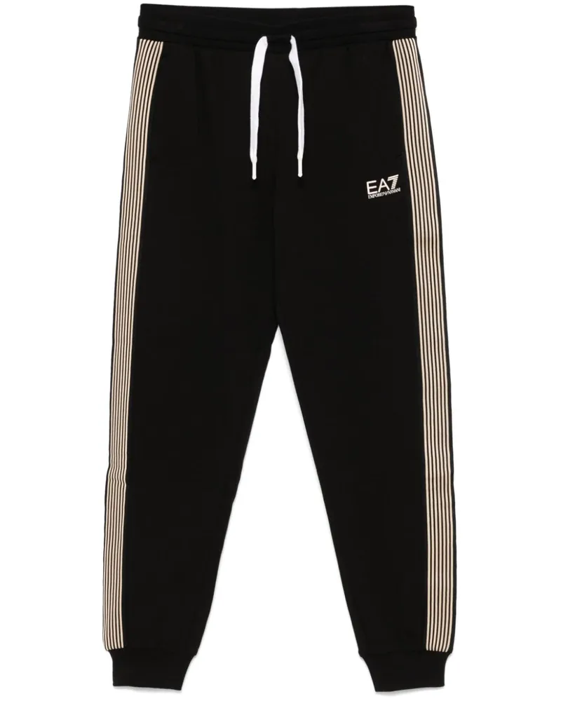 EA7 Jogginghose mit Streifen - Schwarz Schwarz