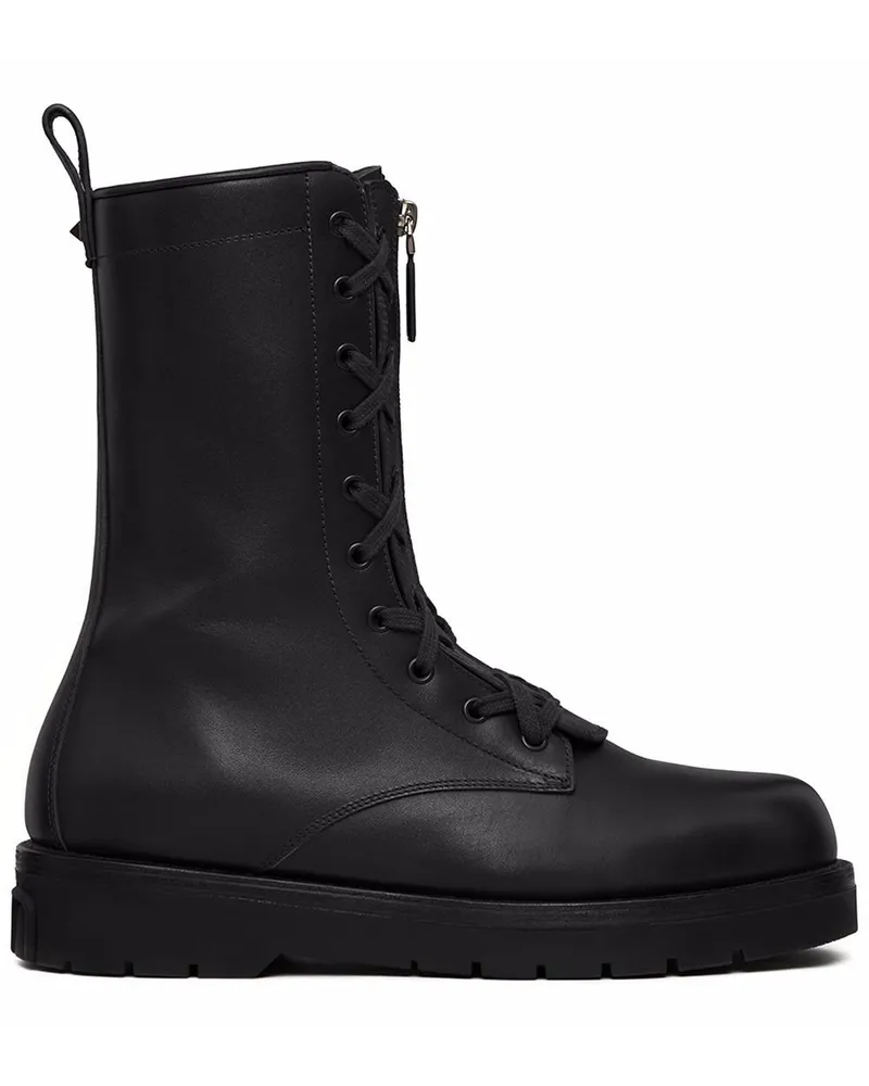 Valentino Garavani XCOMBAT Bikerstiefel Schwarz