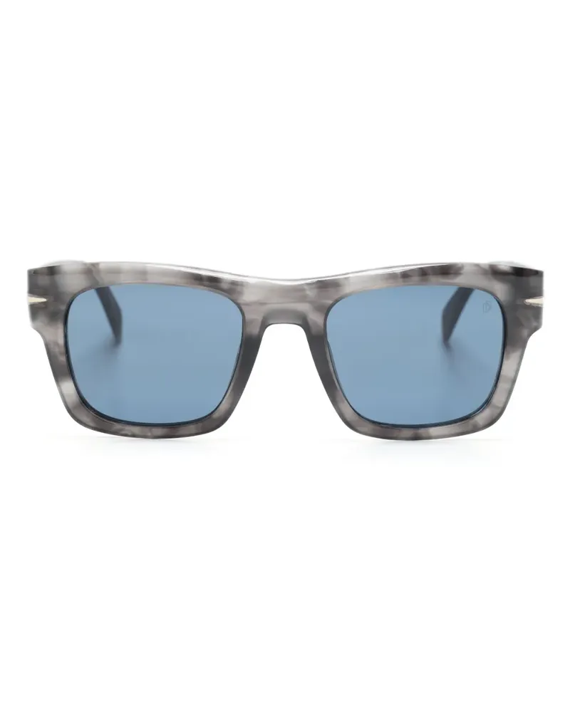 EYEWEAR by DAVID BECKHAM Eckige Sonnenbrille mit Marmor-Optik - Grau Grau