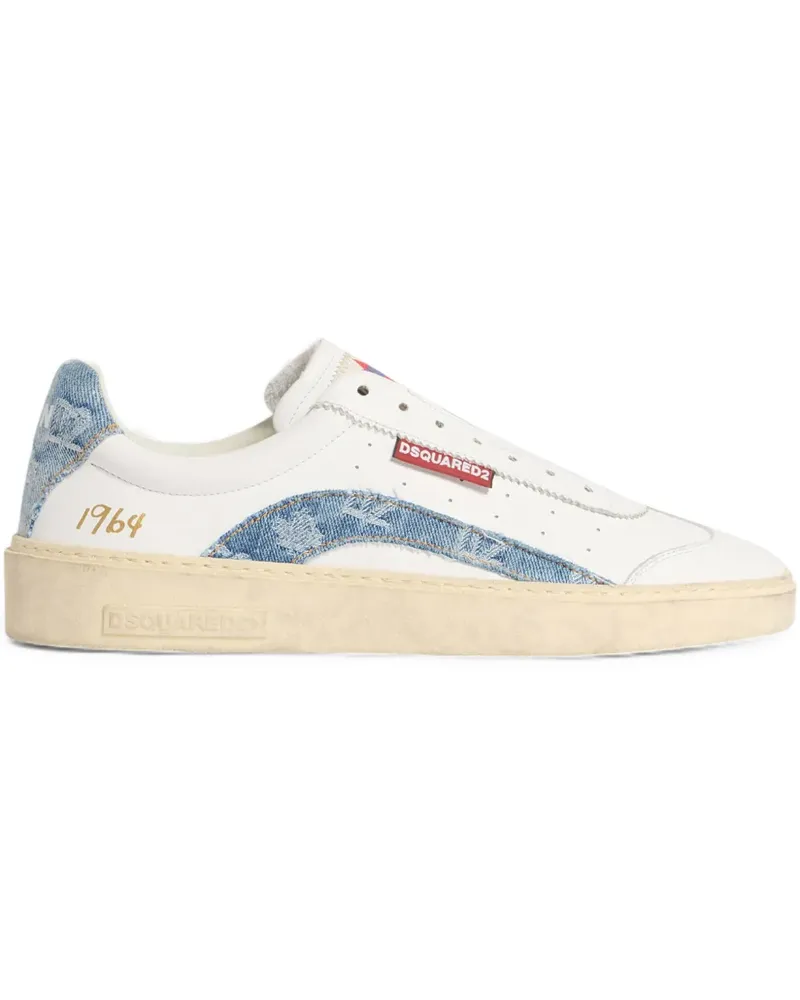 Dsquared2 Sneakers mit Denim-Einsätzen - Weiß Weiß