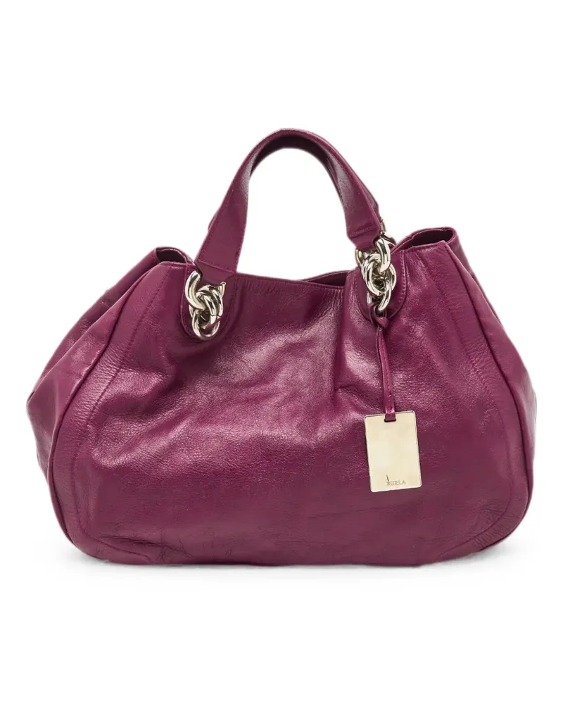 Furla Schultertasche mit Kettendetail - Violett Violett