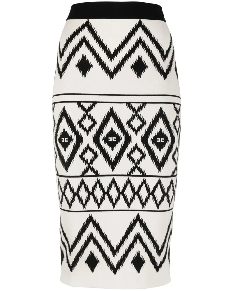 Elisabetta Franchi Rock mit Print - Nude Nude