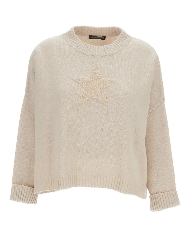 Lorena Antoniazzi Pullover mit Stern-Intarsie - Nude Nude
