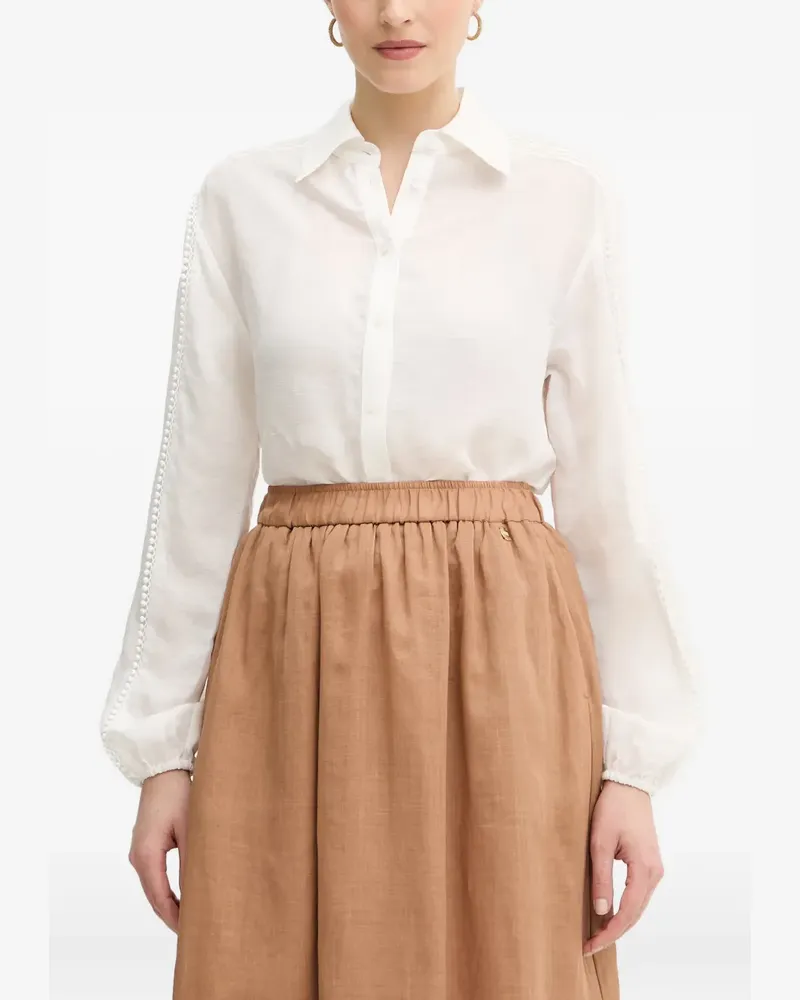 Silvian Heach Farin pompom-detail collared shirt - Weiß Weiß