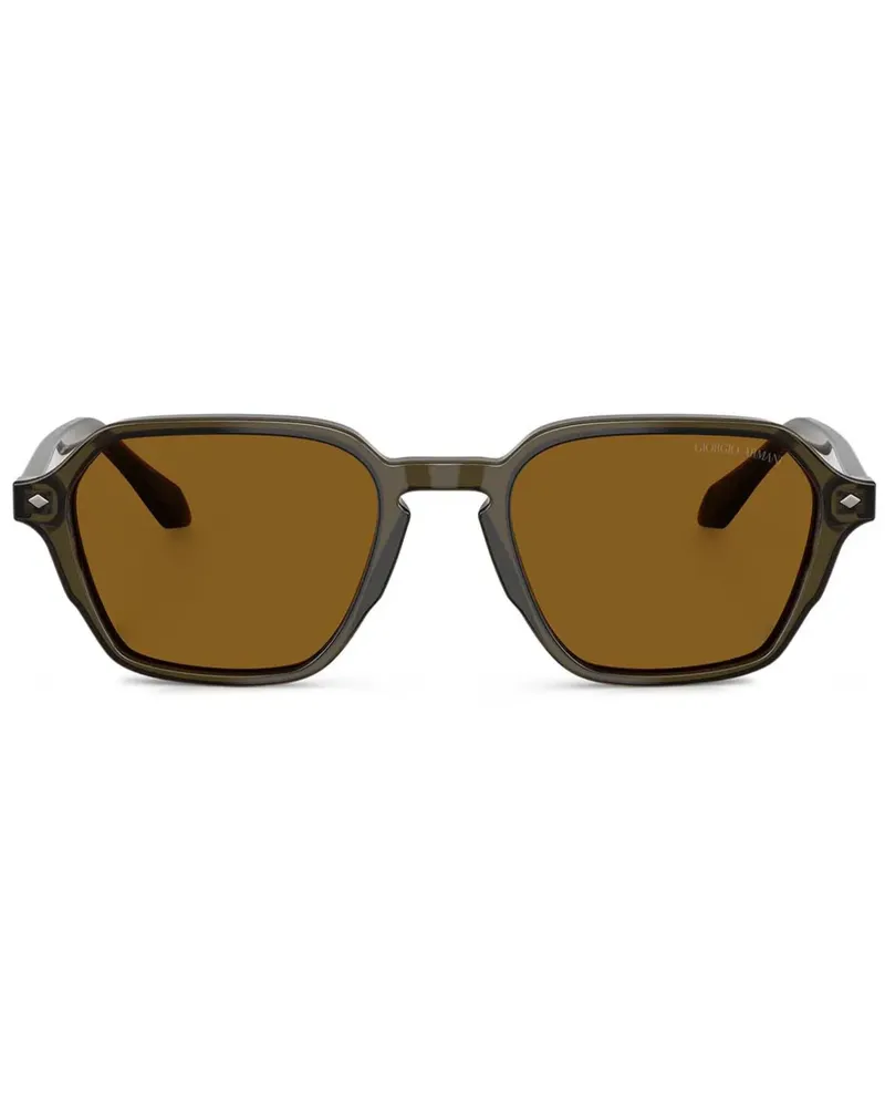 Giorgio Armani Sonnenbrille mit eckigem Gestell - Grün Grün