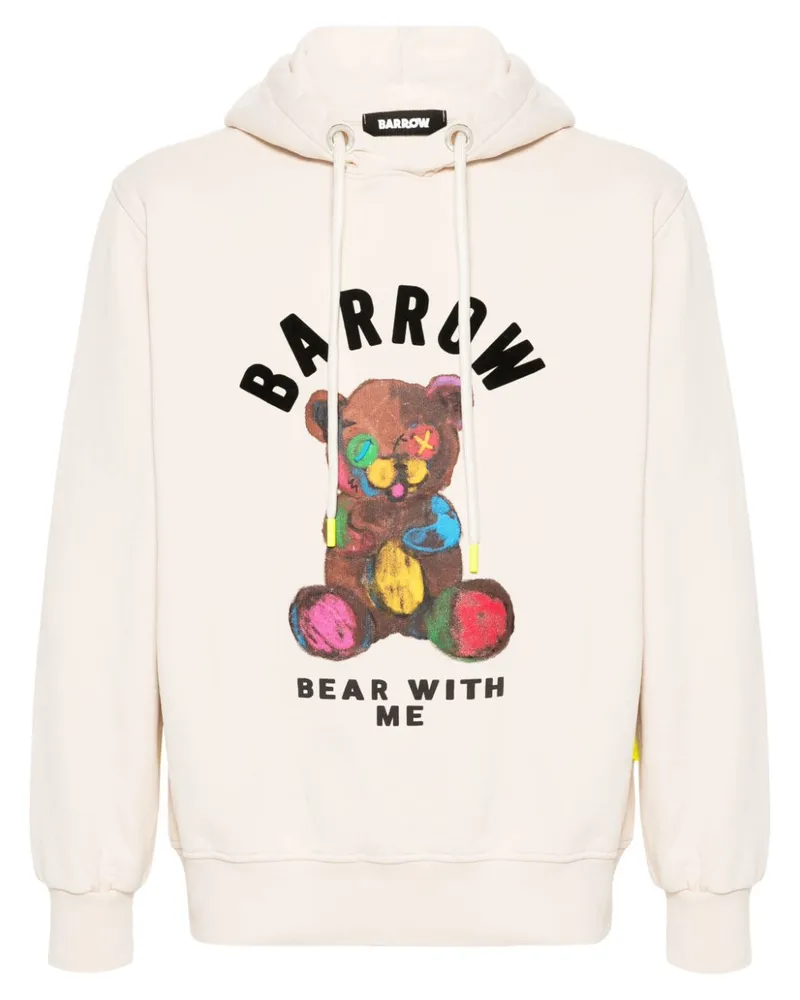 BARROW Hoodie mit Teddy-Print Nude