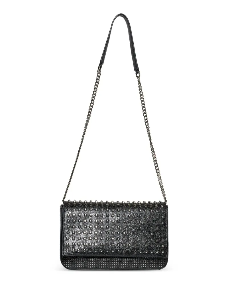 John Richmond stud-embellished crinkled shoulder bag - Schwarz Schwarz
