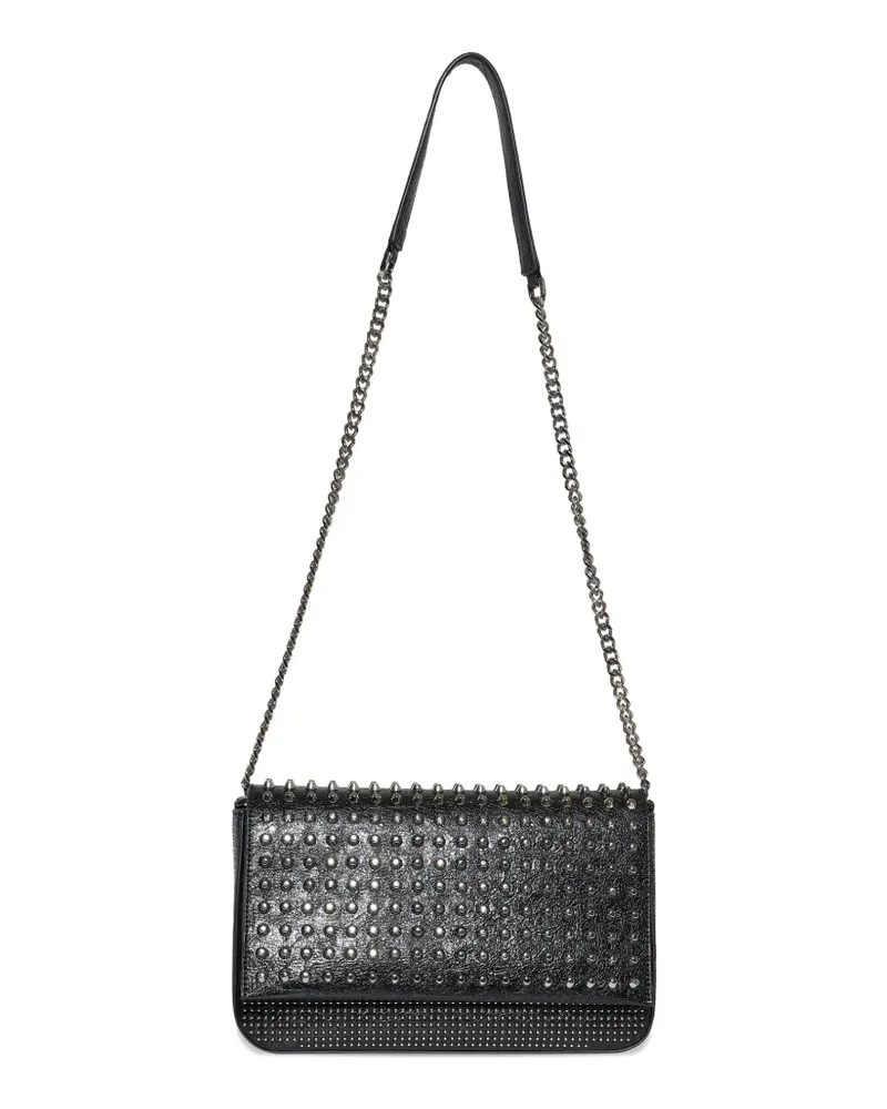 John Richmond stud-embellished crinkled shoulder bag - Schwarz Schwarz
