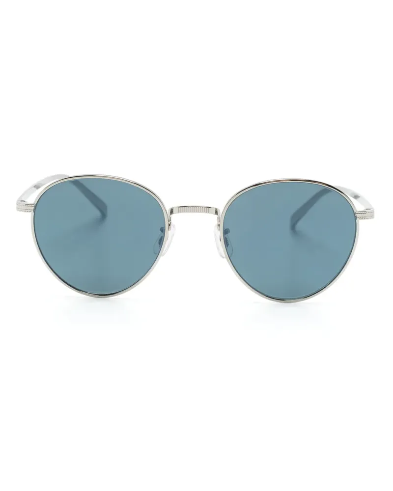 Oliver Peoples Rhydian Sonnenbrille mit ovalem Gestell - Silber Silber