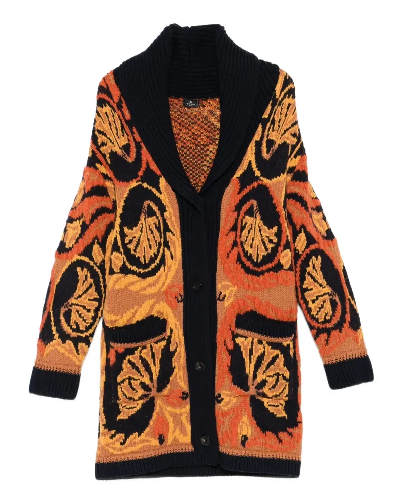 Etro Gemusterter Cardigan - Schwarz Schwarz