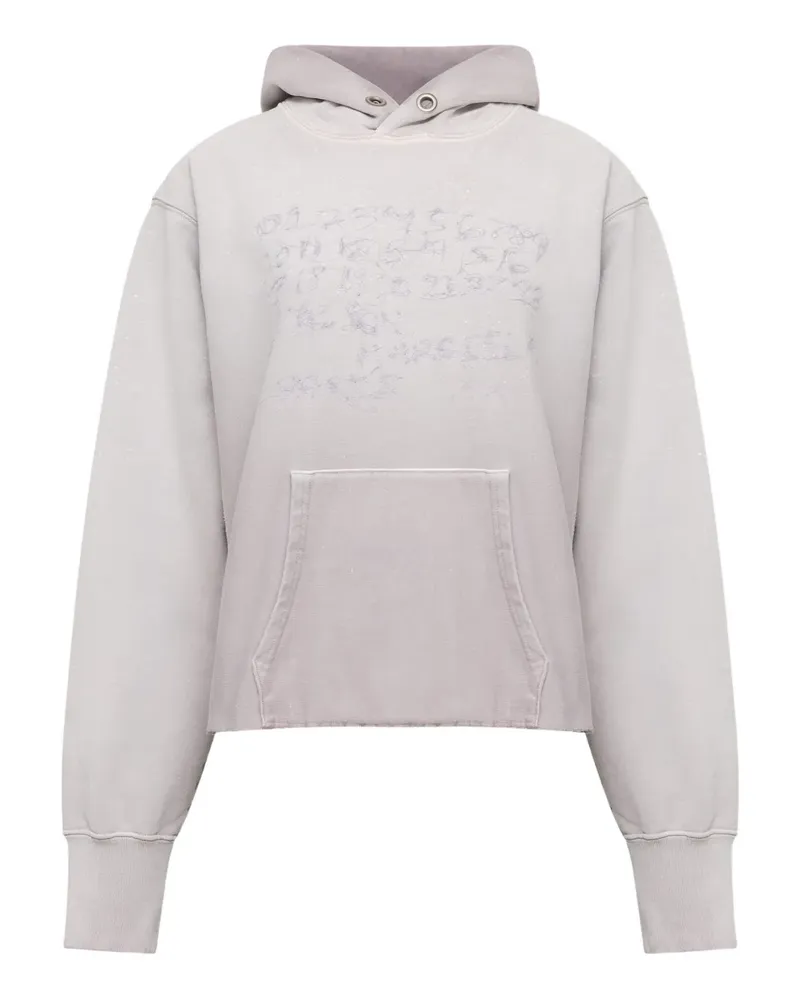 Maison Margiela Hoodie mit Print - Grau Grau