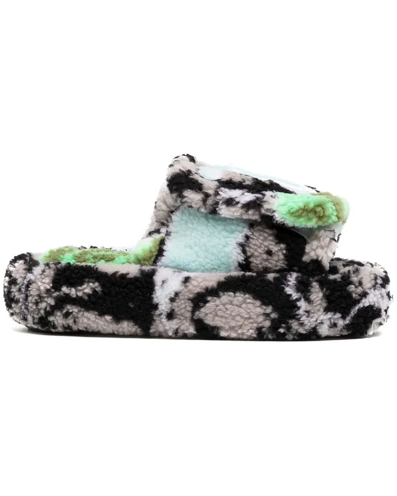 Natasha Zinko Pantoletten aus Faux Fur - Grau Grau