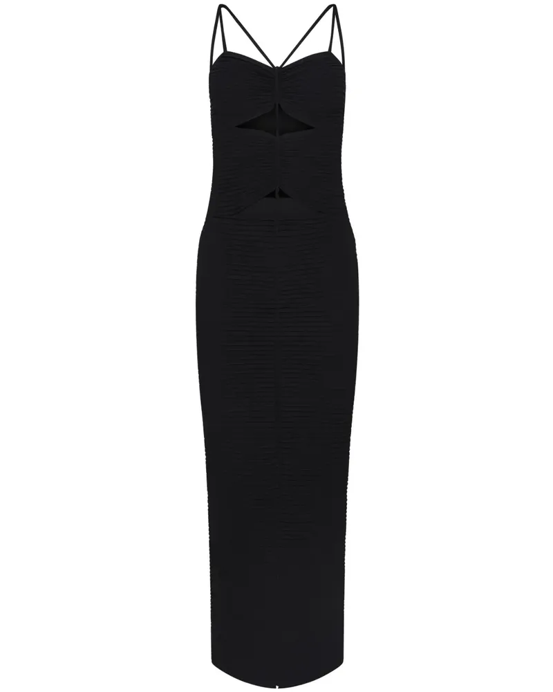 Altuzarra Geripptes Suberi Kleid - BLACK Black