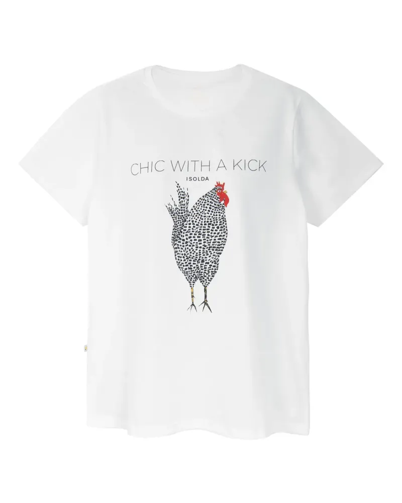 ISOLDA T-Shirt mit grafischem Print - Weiß Weiß