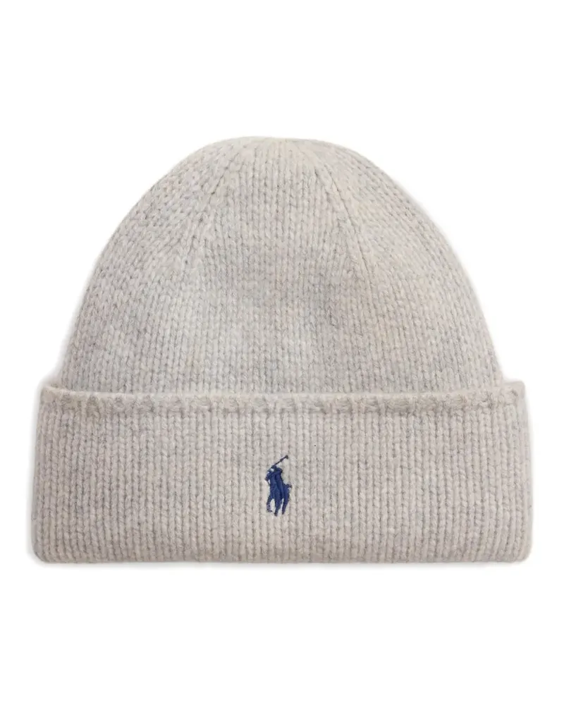 Ralph Lauren embroidered Pony beanie hat - Grau Grau