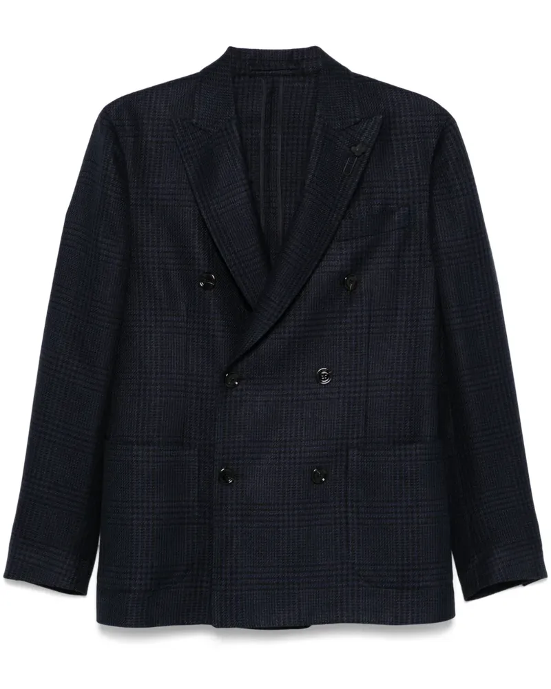 LARDINI Kariertes Sakko - Blau Blau