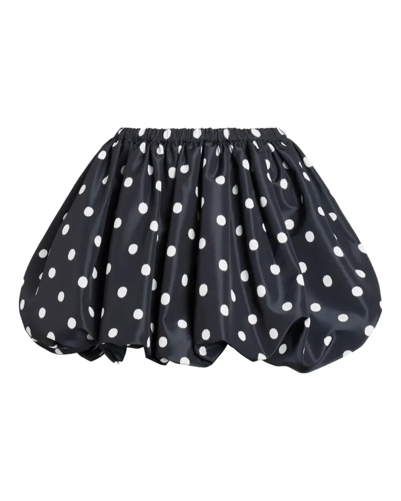Patou elasticated-waist polka-dot mini A-line skirt - Schwarz Schwarz