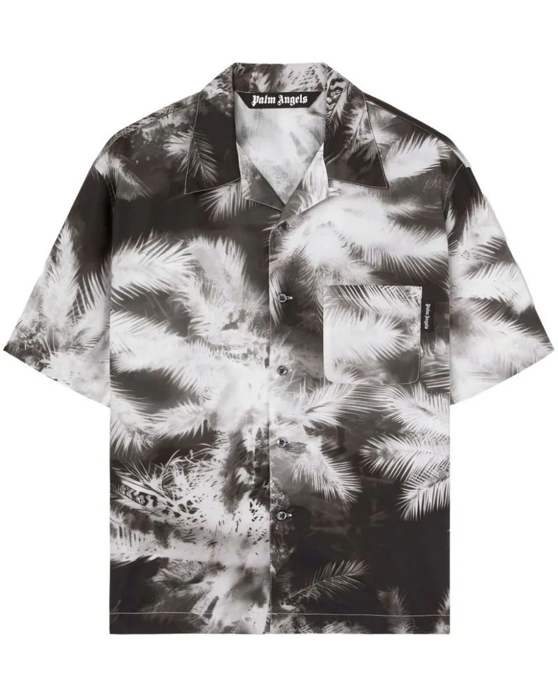 Palm Angels Blueprint Palms Hemd - Schwarz Schwarz