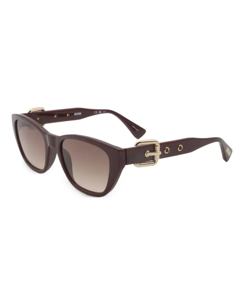 Moschino Cat-Eye-Sonnenbrille mit Schnalle - Rot Rot