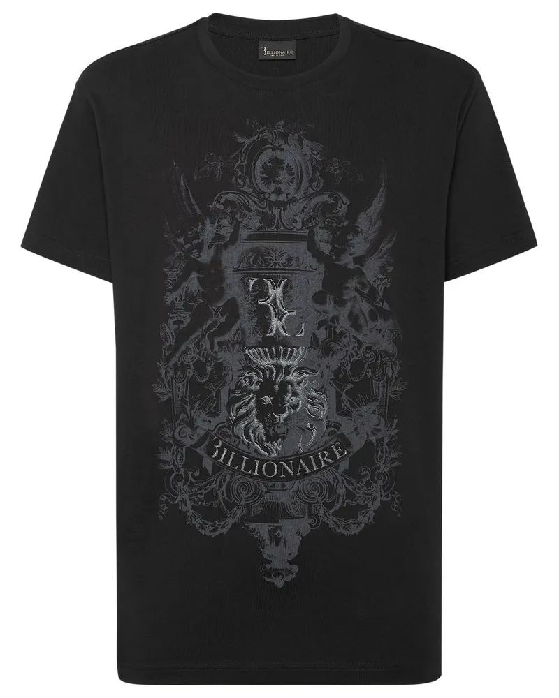 Billionaire T-Shirt mit Logo-Print - Schwarz Schwarz