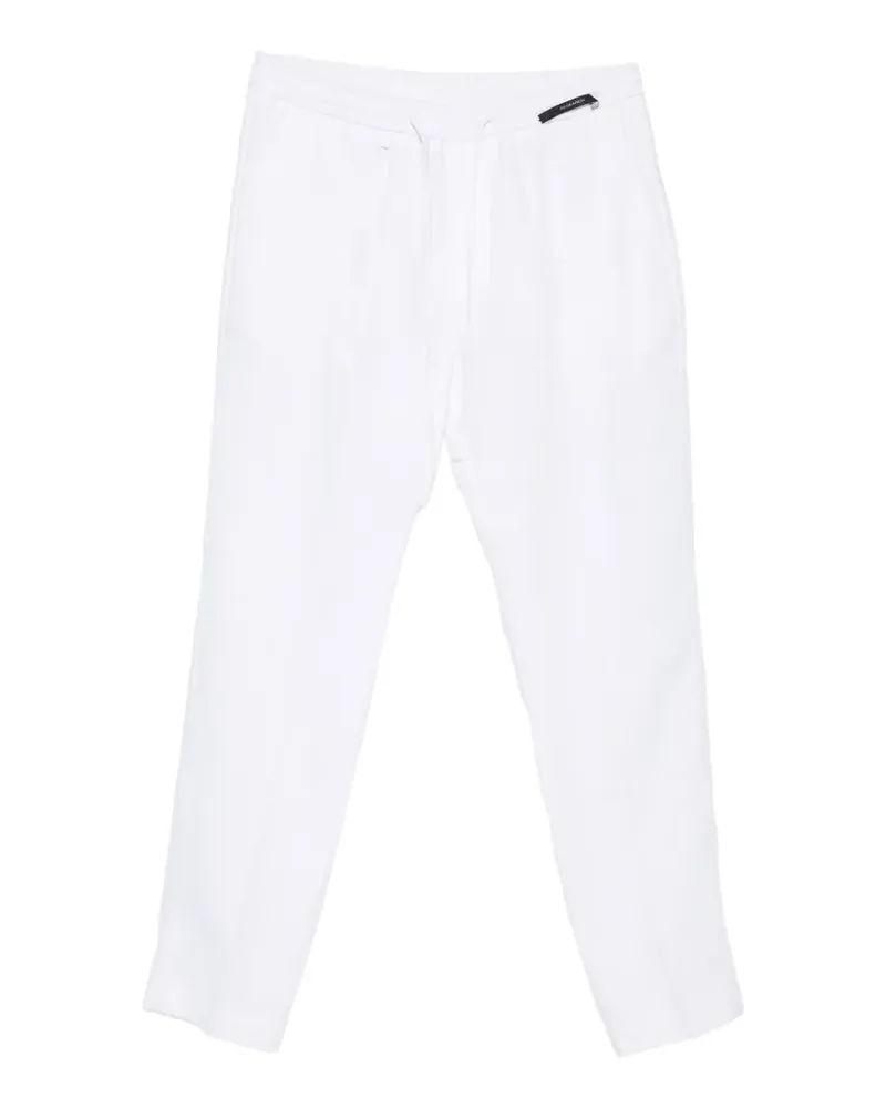 MICHAEL COAL Coulisse drawstring elasticated-waist trousers - Weiß Weiß