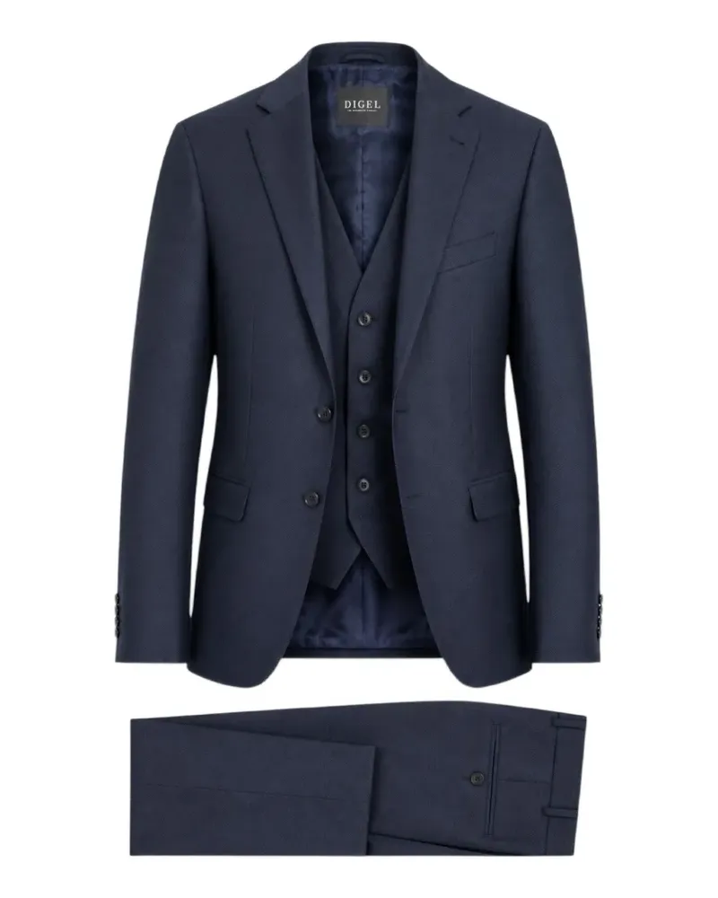 Digel three-piece single-breasted suit - Blau Blau
