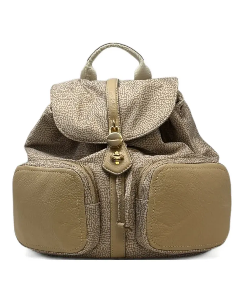 Borbonese printed backpack - Nude Nude