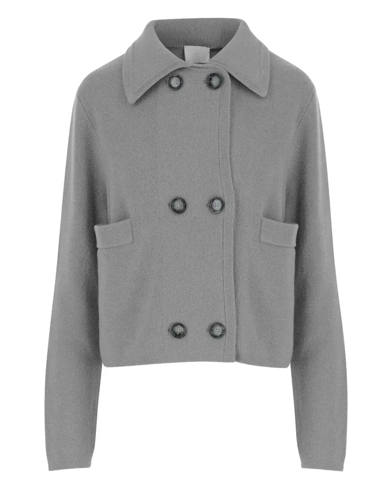 ALLUDE Doppelreihiger Cardigan - Grau Grau
