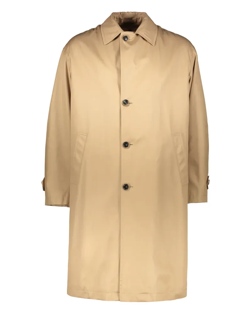 Herno classic-collar buttoned coat - Nude Nude